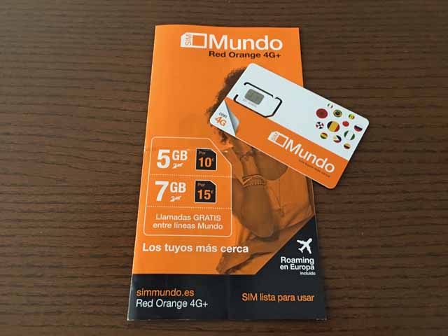 OrangeプリペイドSIMカード